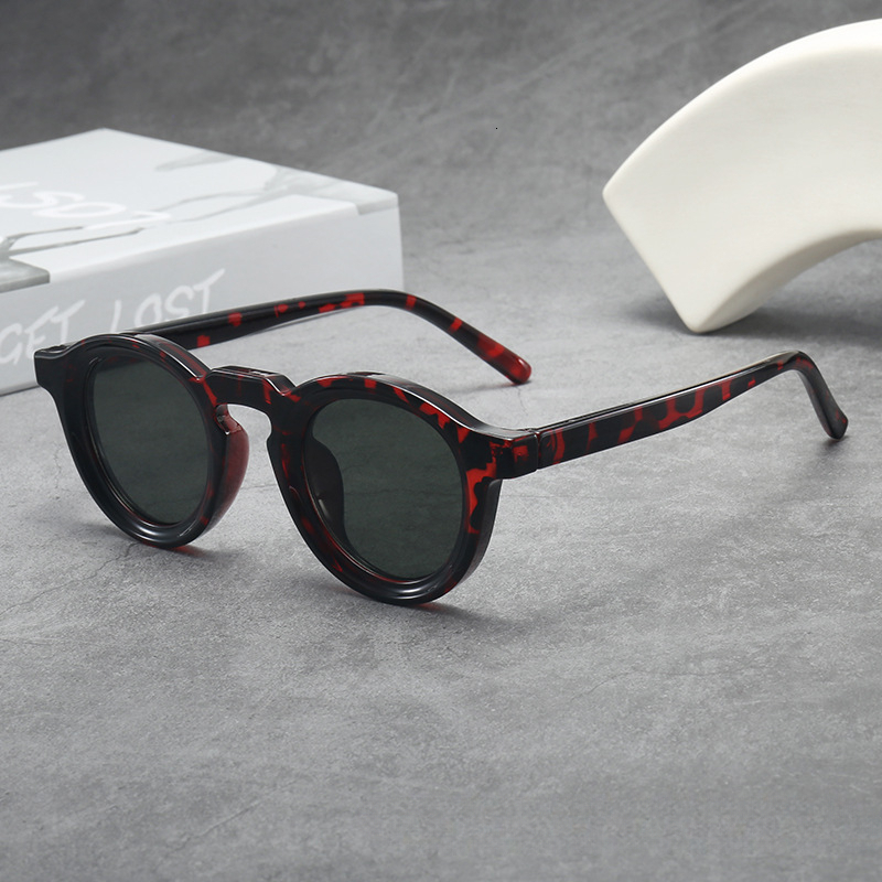 2026 Round Small Frame Unisex Cross-Border Fashion Trend UV Protection Designer Sunglasses Sunglasses Windproof Protective Glasses