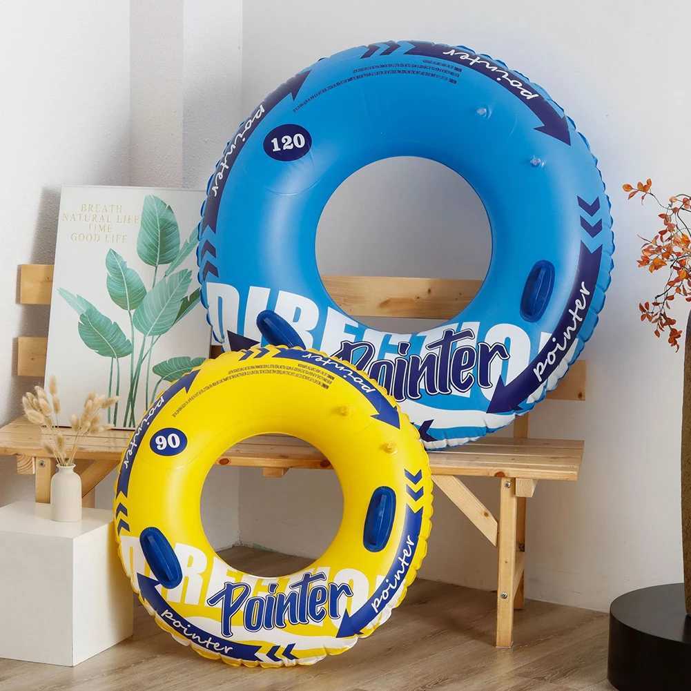 Pool Coated for Children AdultsThickened Swim Ring Float with Handle Swimming Circle Tube Water Play Equipment Pool accessories M260316
