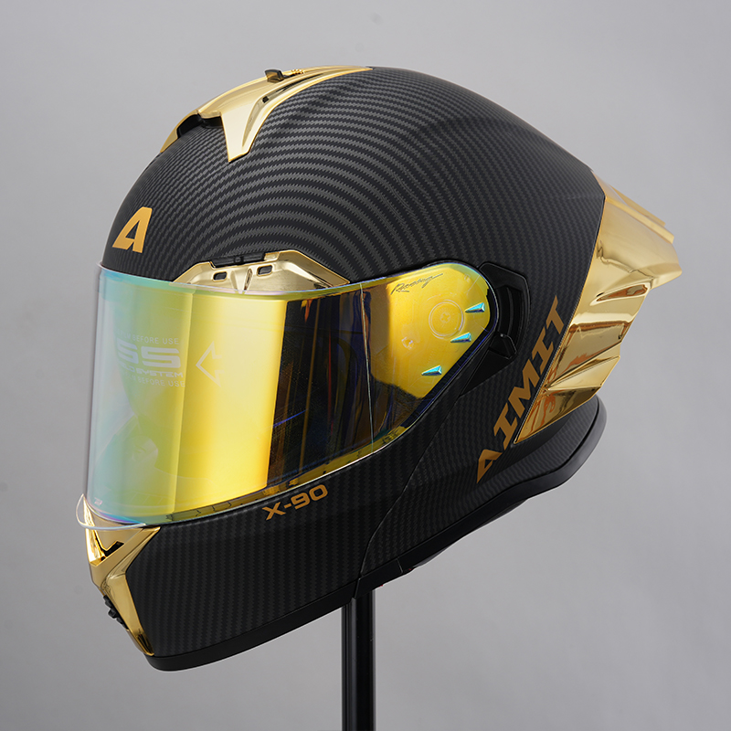 Motorcycle face mask with DOT certification. Double lens design. Motorcycle helmet for both men and women. Breathable and comfortable. Suitable for al