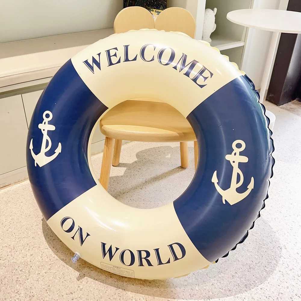 Adult Swim Ring Tube Inflatable Swimming Ring For Summer Beach Swim Circle Swim Pool Float Water Play Swim Tube M260316