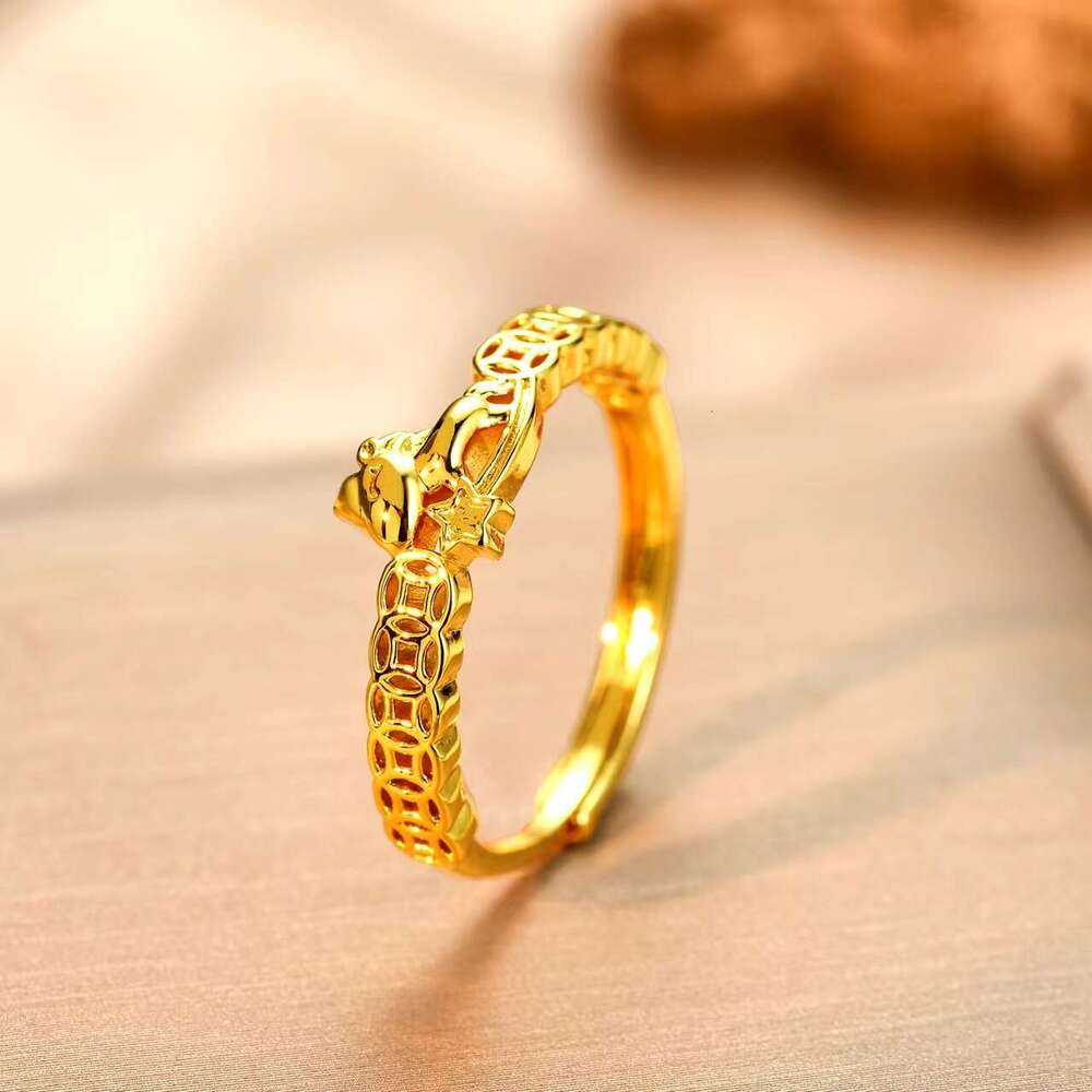 Anello Aperto In Pony Con Moneta Cava In Oro Per Donna 2026 Nuovo Stile Caldo C…