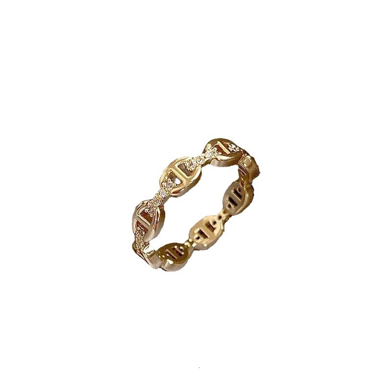 Designer Full-Diamond Index Finger Ring Trendy Women's Affordable Luxury Ring | Minimalist, Versatile Hand Jewelry