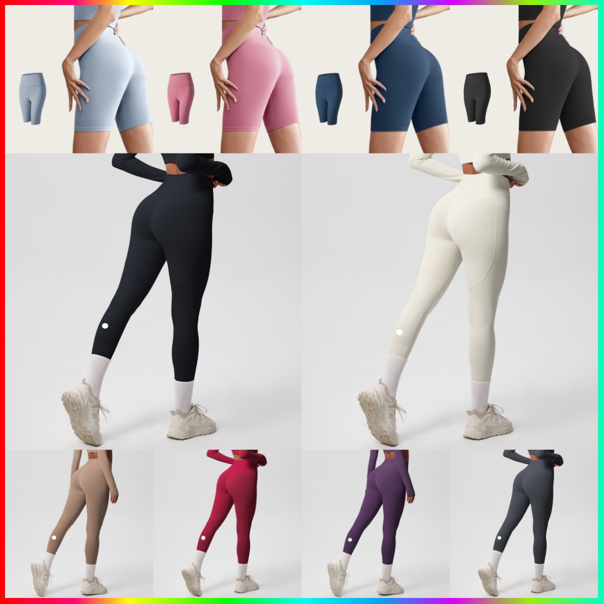 Designer Yoga Pants Yoga Outfit Womens Gym Leggings Tight Pants Womens Workout Soft High Waist Outfits Fitness Sportswear Trouse
