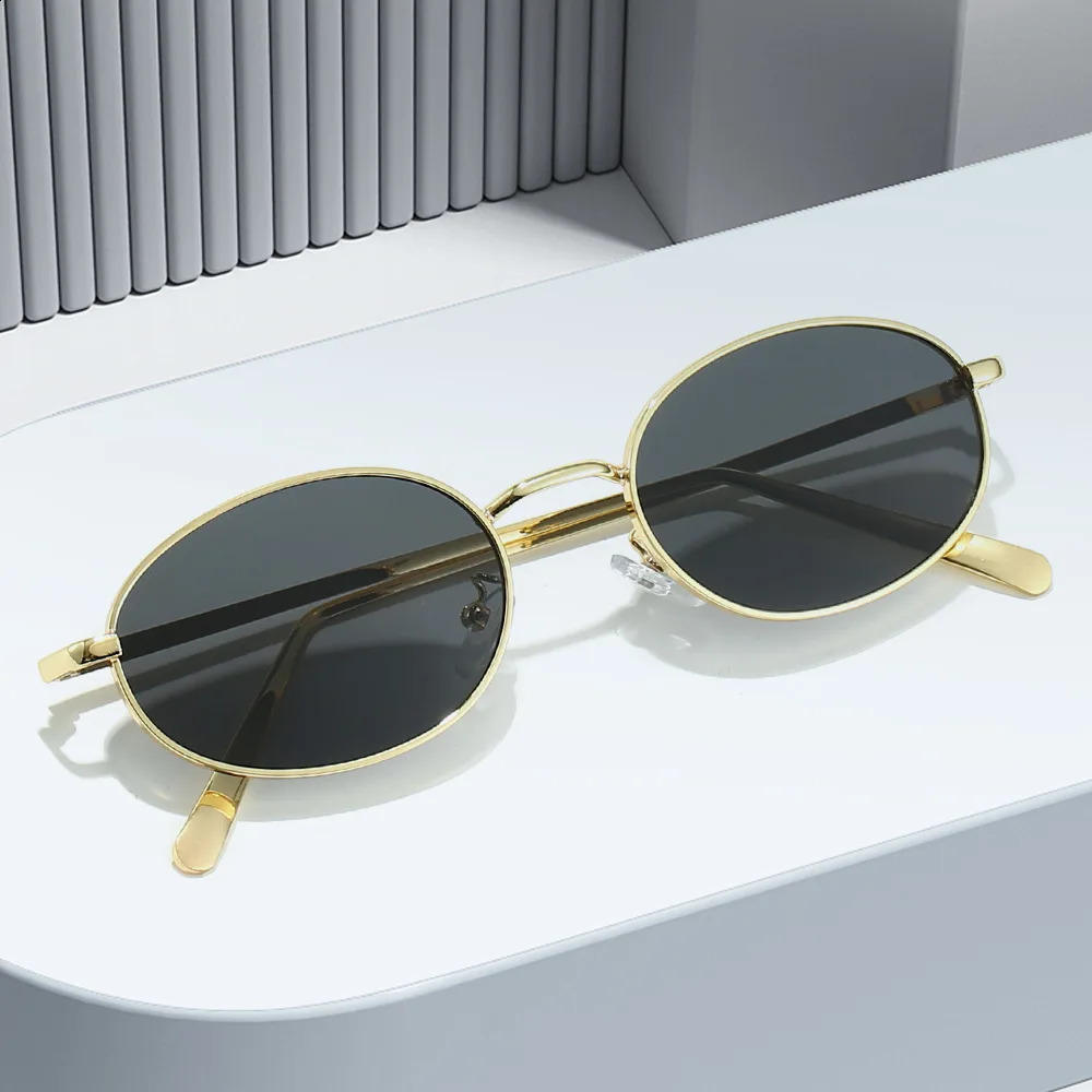 Retro Sexy Small Oval Leopard Print Sunglasses for Women Cute Ins No Makeup Solid Color Glasses Frame Mens Glasses Cute Decorat 260313