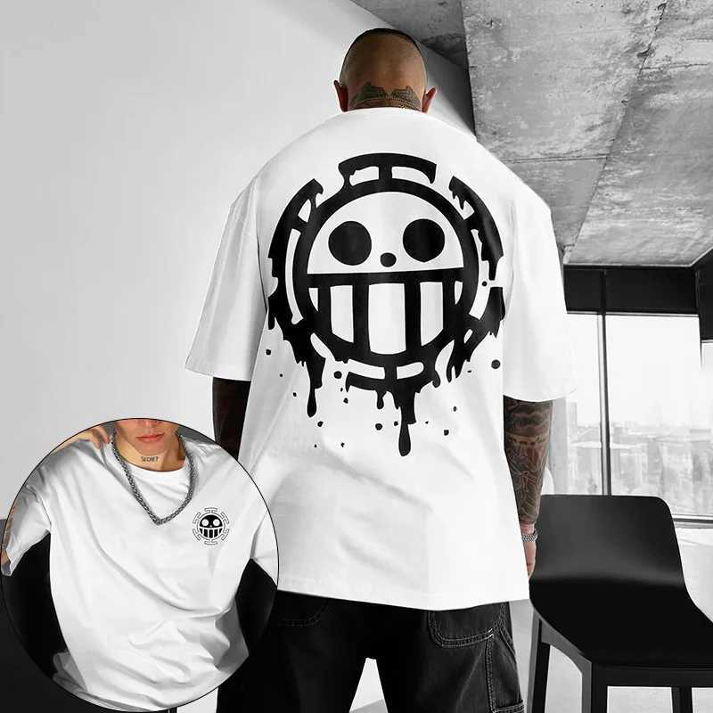 ONE PIECE Mens and Womens T-Shirt Trafalgar L Japan Anime Summer Cotton Boys and Girls Children Parent-Child Short Sleeves H260316