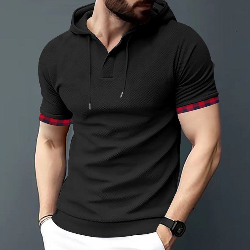 Men's Spring/summer Shortsleeve Sports Casual Plus Size Designer Designer T-shirt Hoodie Polo Hooded Top Trendy And Cool