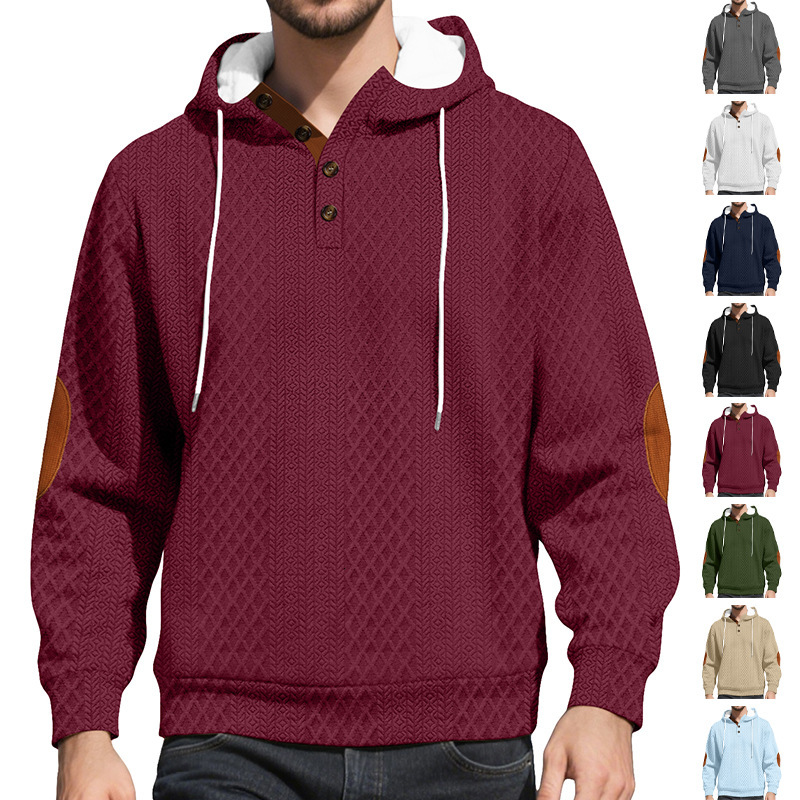 European And American Polo Men's Casual Pullover Jacquard Designer T-shirt Solid Designer Hoodie Color Hooded Embroidered Sports Thickened Autumn And Winter Swea