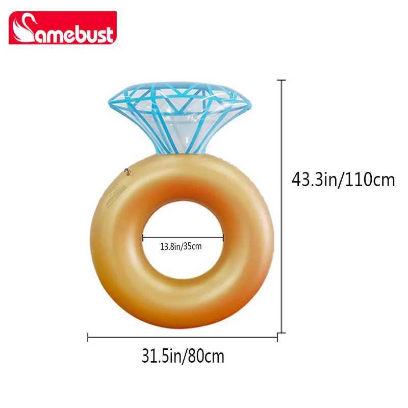 Camebust Inflatable Floating Swimming Pool float Diamond Swim ring Pool Mat Floats Tube Water Lounge for Valentine Gifts or Deco M260316