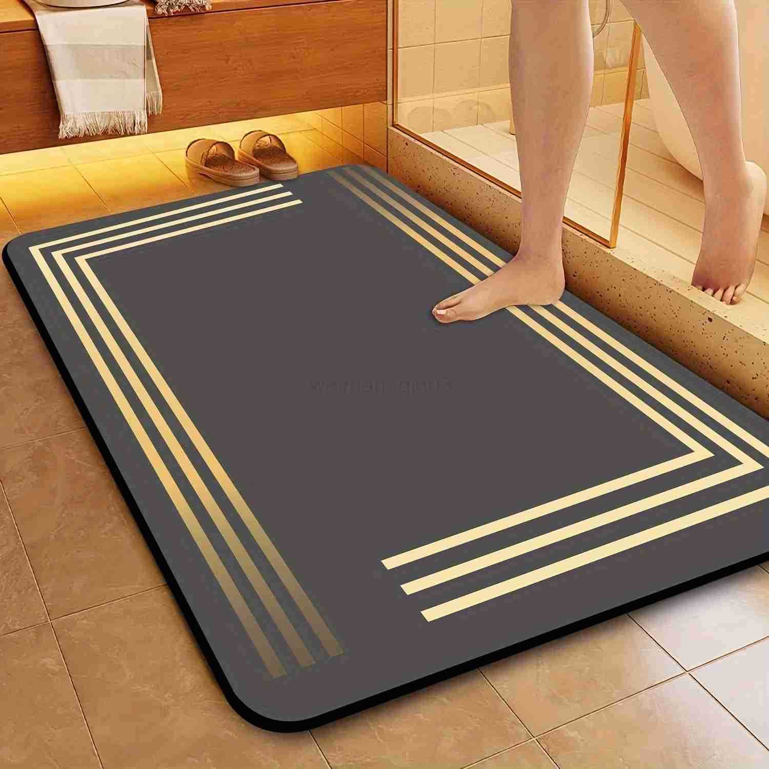 Diatom Mud Bath Blanket Absorbent Bath Mat Anti Slip Diatom Bathroom Floor Mat Easy To Clean Entrance Mat H260316