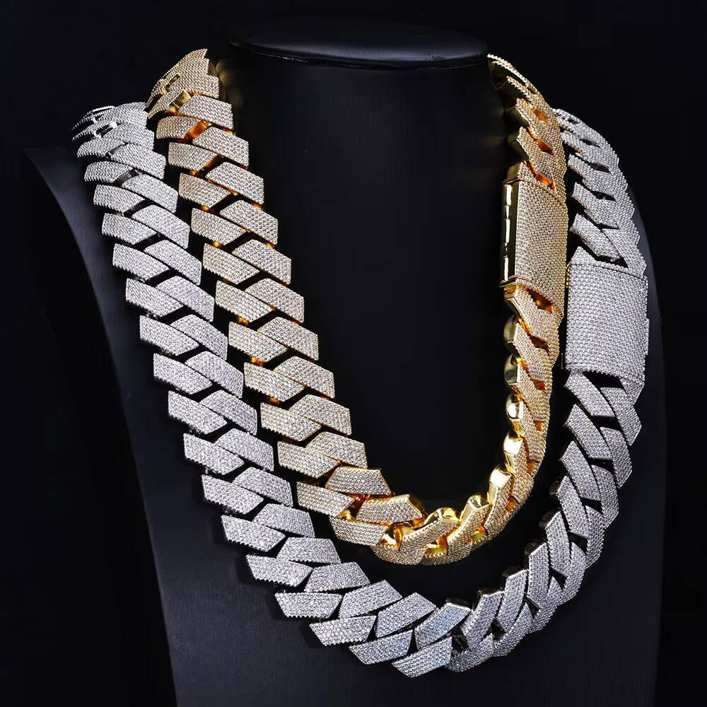 Hip Hop 26mm Brass Cuban Brass Necklace Men Iced Out High Fashion Necklaces for Women