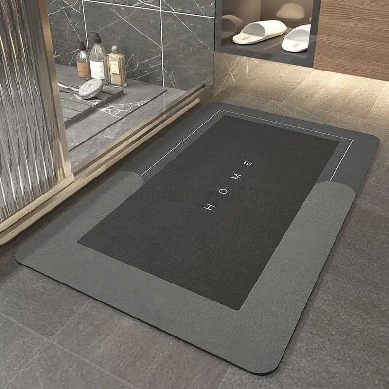 Diatomite Super Absorbent Bath Mat Non-Slip Bathroom Floor Mat Quick Dry Easy Clean H260316