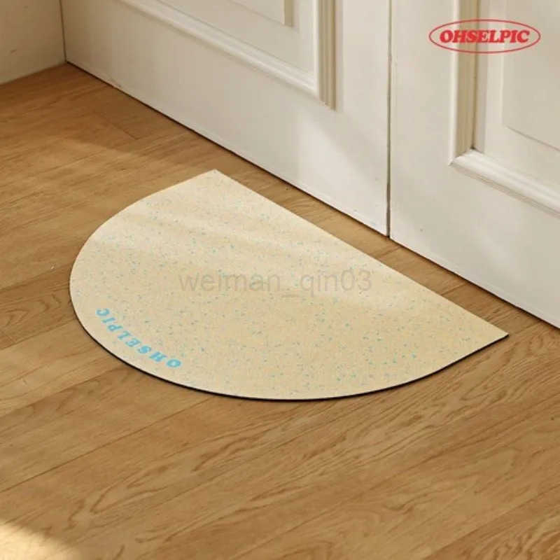VIKAMA Nordic Minimalist Semi-circular Bath Rug Anti Slip and Absorbent Bath Mat Bath Mat Bath Mat Bath Rug Home Decor H260316