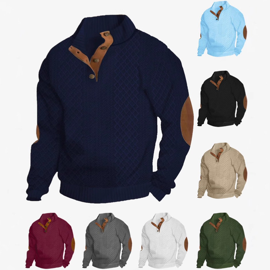 Spring And Autumn Designer Hoodie Men's Fashion European Size Hotselling Men's Polo Designer T-shirt Stand Collar Long Sleeve Casual Outdoor Jacquard Knitwear