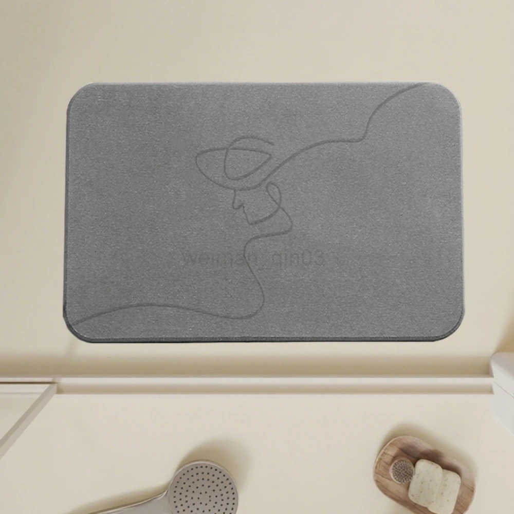 Indoor Diatomite Stone Bath Mat Diatom Mud Soft Mat Water Absorption Quick Drying Diatomite Stone Shower Mat Entryway Rugs H260316