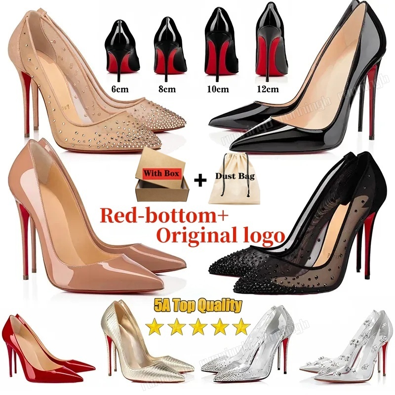 Designer High Heels Shoes Luxury Dress Shoes Red Peep Toes Sandals Red Shiny Bottom Wedding shoes 6cm 8cm 10cm 12cm Womens Stiletto Genuine Leather Pumps with Dust Bag