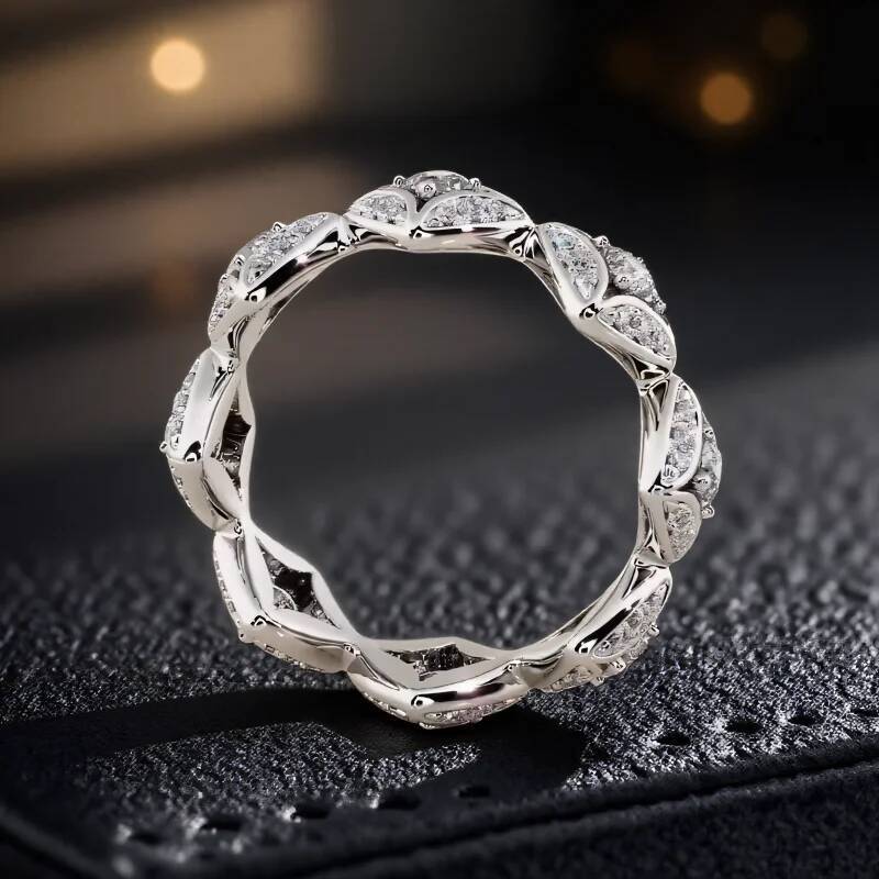 Unique White Zircon Geometric Rings For Women Silver Color Pormise Engagement Wedding Bands Bridal Jewelry Mothers Day Gifts