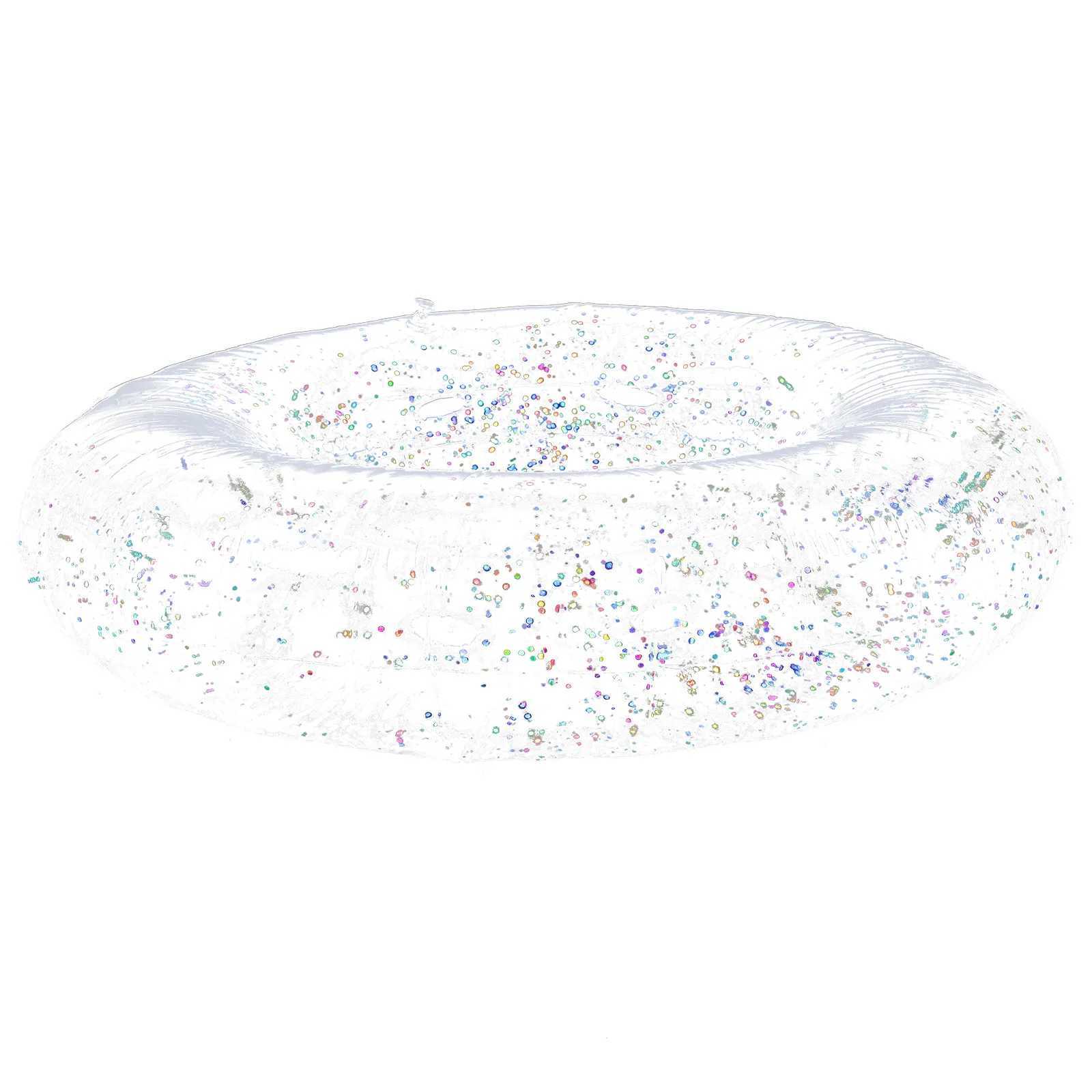 Transparent Glitter Inflatable Swimming Ring Pool Float Ring for Adults Summer Beach Vacation Fun Leisure Floating Swim M260316