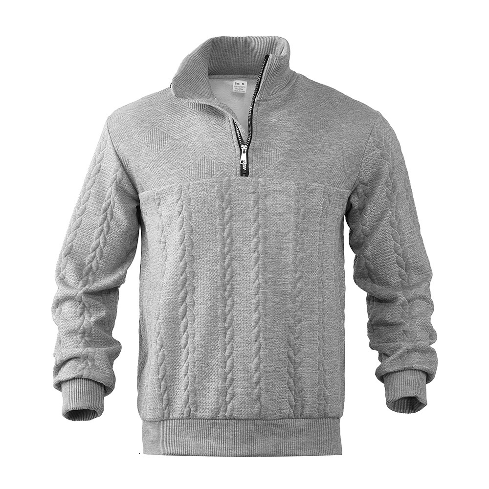 European And American Designer Hoodie Retro Casual Stand Collar Designer T-shirt Zipper Pullover Loose Knitted Heavyweight Patchwork Polo Jacquard Autumn Winter