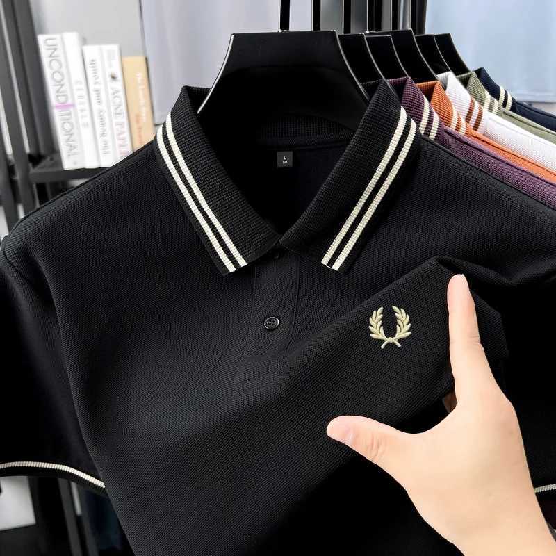 00 pure cotton summer breathable mens fashion sports brand wheat embroidery short sleeves POLO shirt business casual T-shir W260316