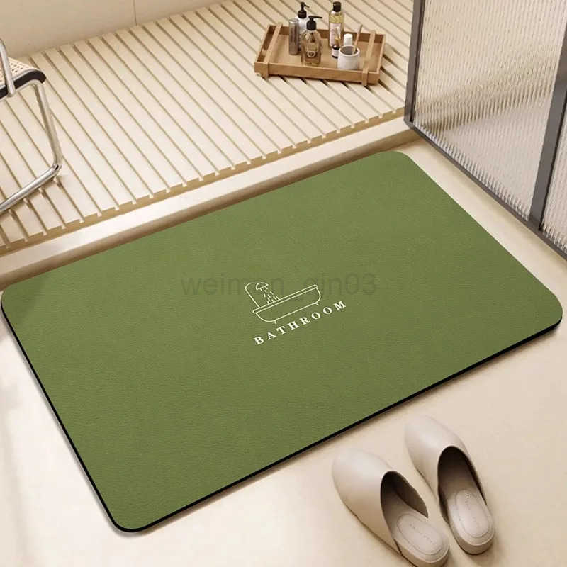 Simple bathroom absorbent floor mat Soft diatom mud Non-slip quick-drying toilet floor mat Toilet mat Toilet carpet H260316