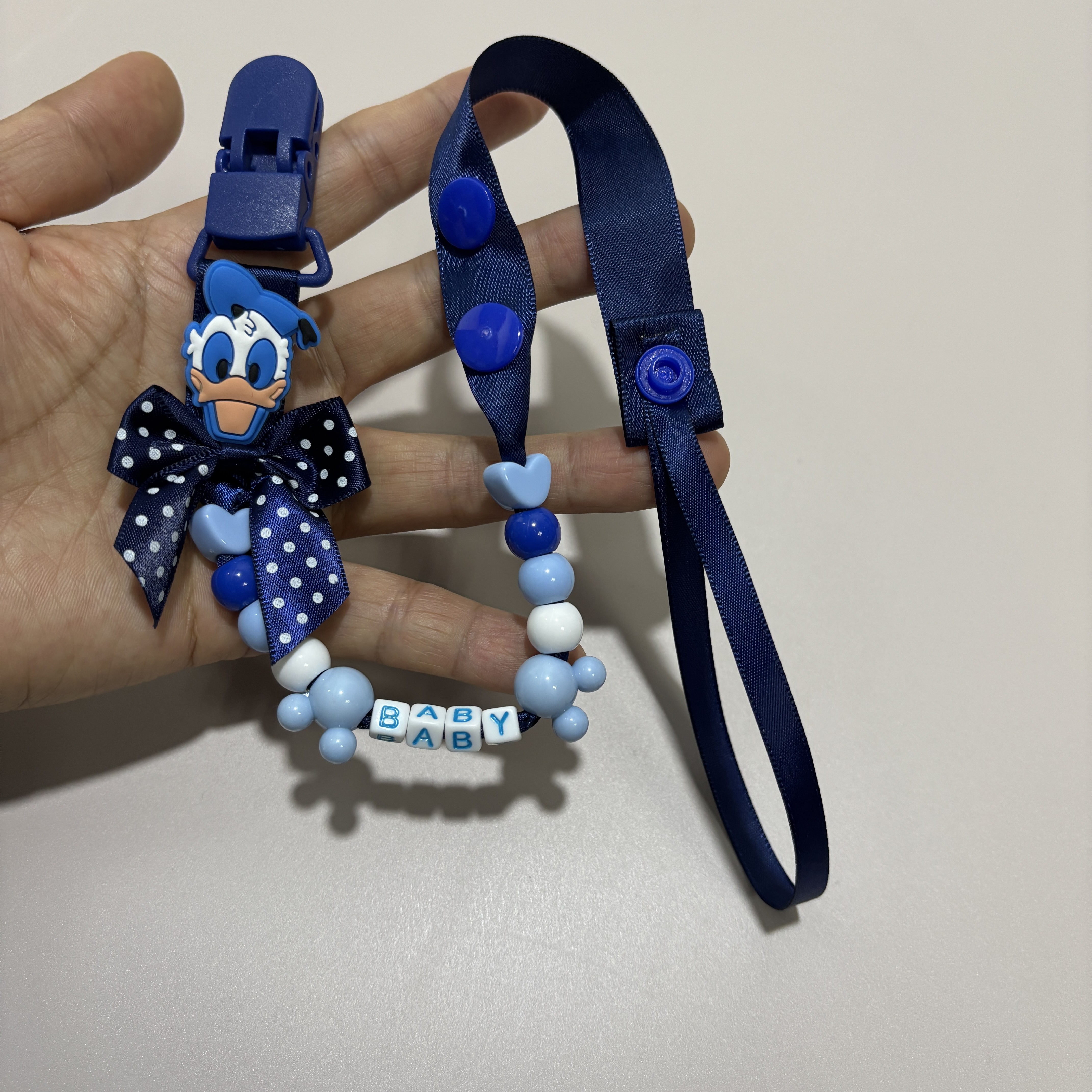 Blue Educational Beads Pacifier Holder for Baby Pacifier Lion Cartoon Print Set BPA Free New High Quality Paci Baby Shower Gifts Boys & Girls DIY uniq