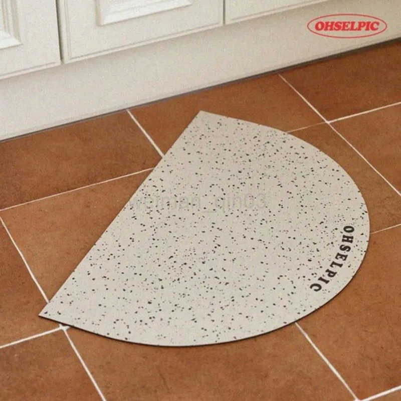 VIKAMA Nordic Minimalist Semi-circular Bath Rug Anti Slip and Absorbent Bath Mat Bath Mat Bath Mat Bath Rug Home Decor H260316