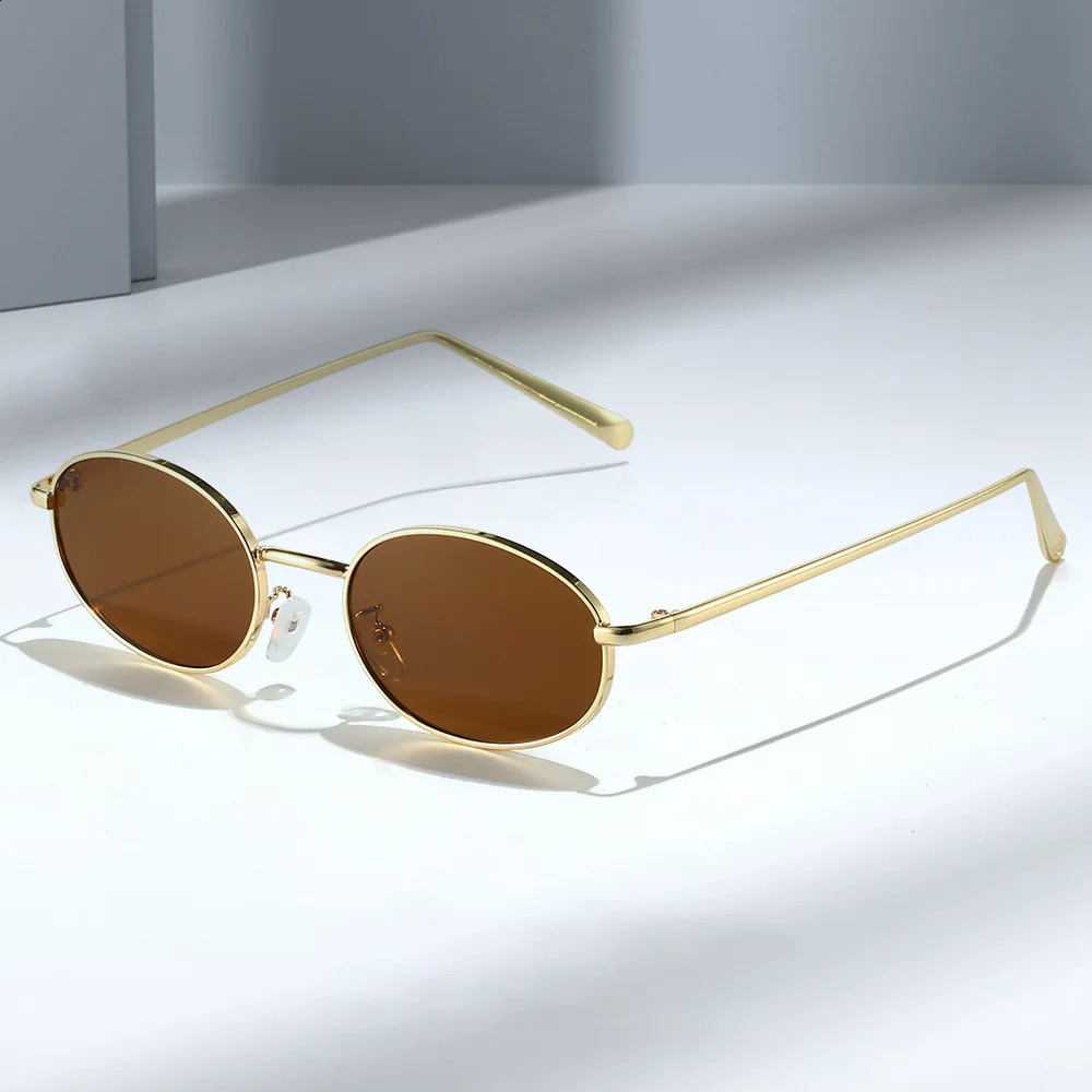 Retro Sexy Small Oval Leopard Print Sunglasses for Women Cute Ins No Makeup Solid Color Glasses Frame Mens Glasses Cute Decorat 260313