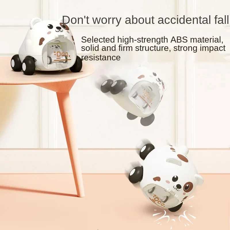 Montessori Childrens Toy Car Press and Slide Toy Car Interactive Educational Toys 1 Year Old Boy Girl Birthday Gift Y260316