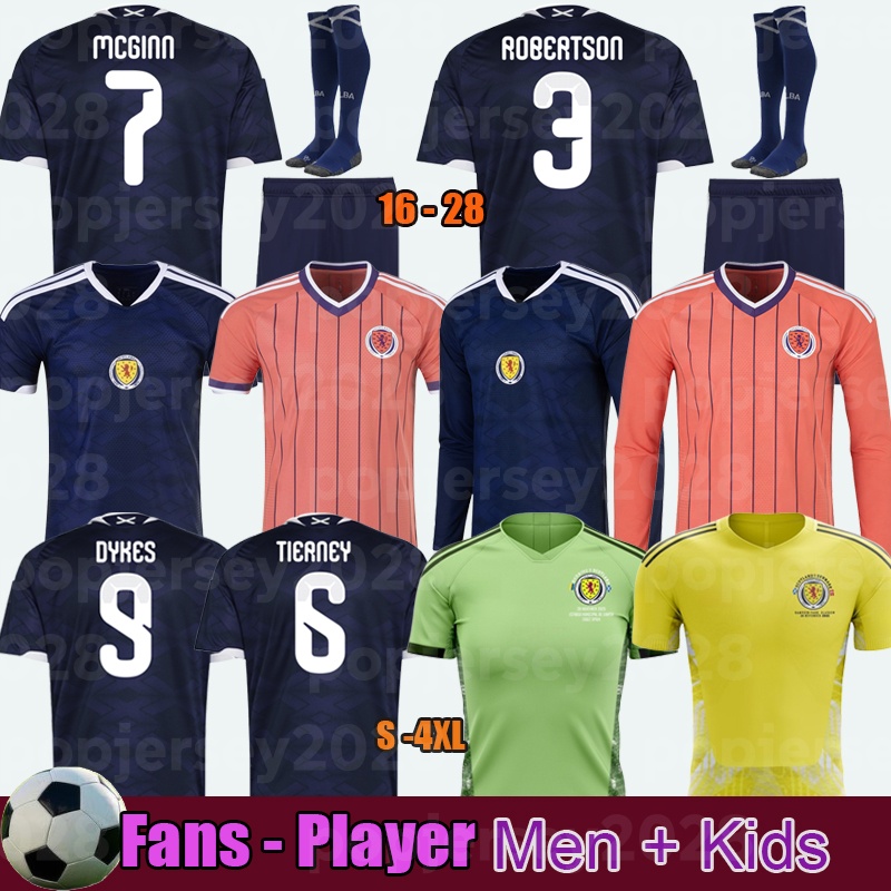 2026 World Cup Soccer Jersey home TIERNEY ROBERTSON Scotland football shirt 2026 CHRISTIE McGREGOR McGINN McKENNA away pink men kids set goalkeeper kit