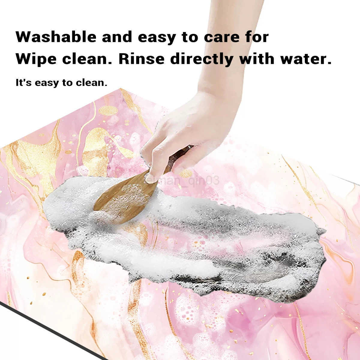 Diatomaceous Earth Bath Mat Absorbent Bathroom Rug Non Slip Foot Mats Quick Dry Shower Floor Pad Toilet Carpet Washable H260316