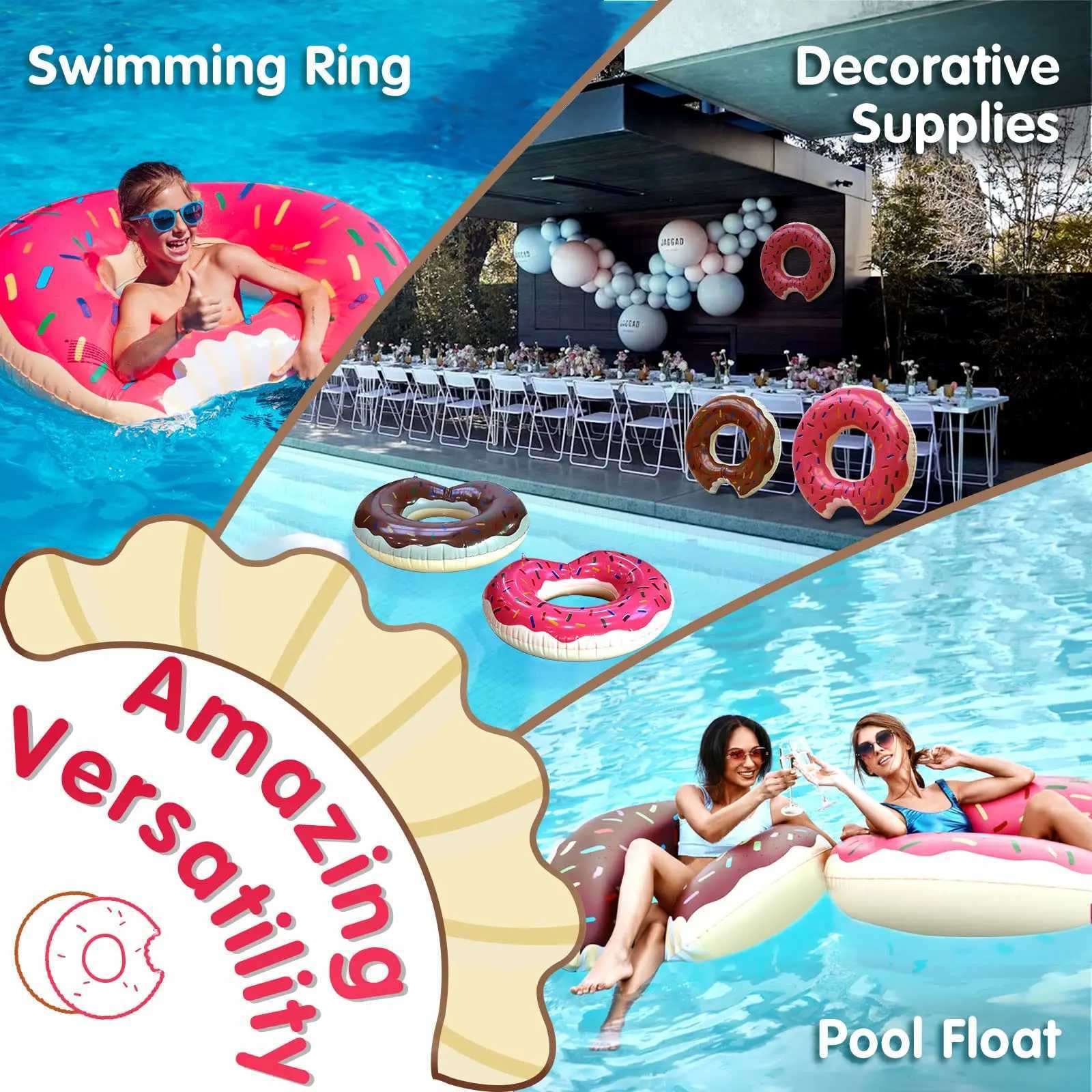 Inflatable Swim Rings Summer Swimming Pool Float Ring Beach Floatie Swim Party Toys for Fun Water Activities 1pc M260316