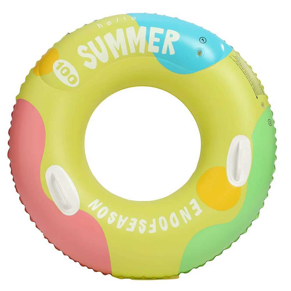 INS Adult Oversized Swimming Ring Thickened Double Airbag With Handle Inflatable Double Layer Armpit Float For Pool Water Play S23 M260316