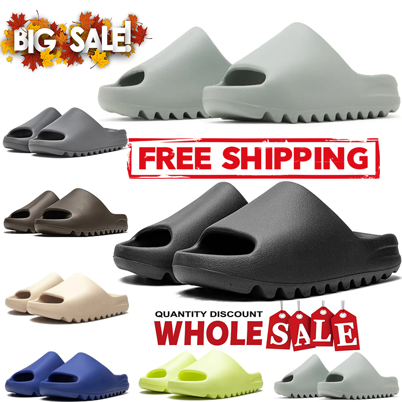 Free shipping Slides Men Women Slippers Core Onyx Ochre Pure Cream Clay Grey Black Sandal Slide Slipper Sandals 36-48