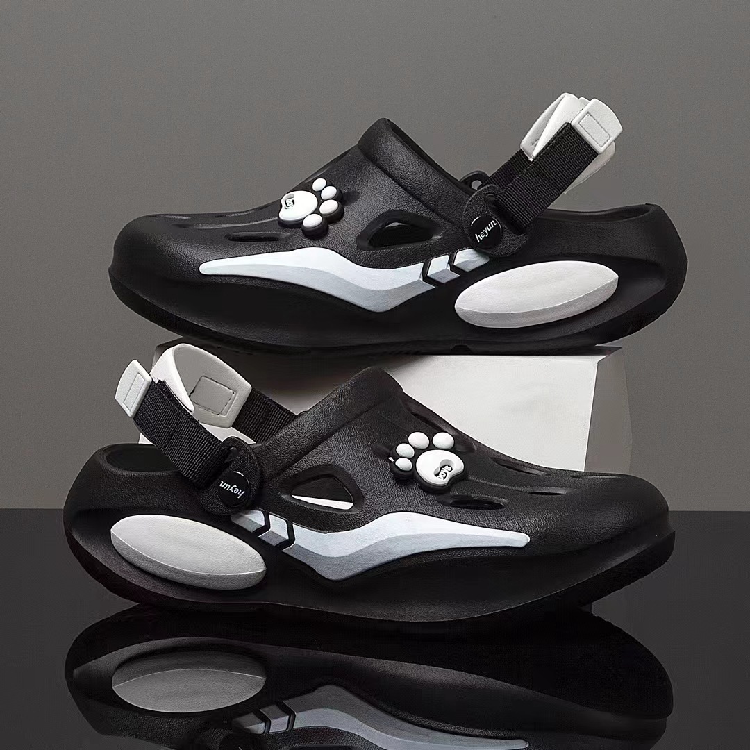 Teenagers for Men Women Chunky Sole Clogs Gray Green EVA Non-slip Outdoor Hiking Slippers Casual Sandals Beach Pool Slippers Streetwear Shoes Free shi