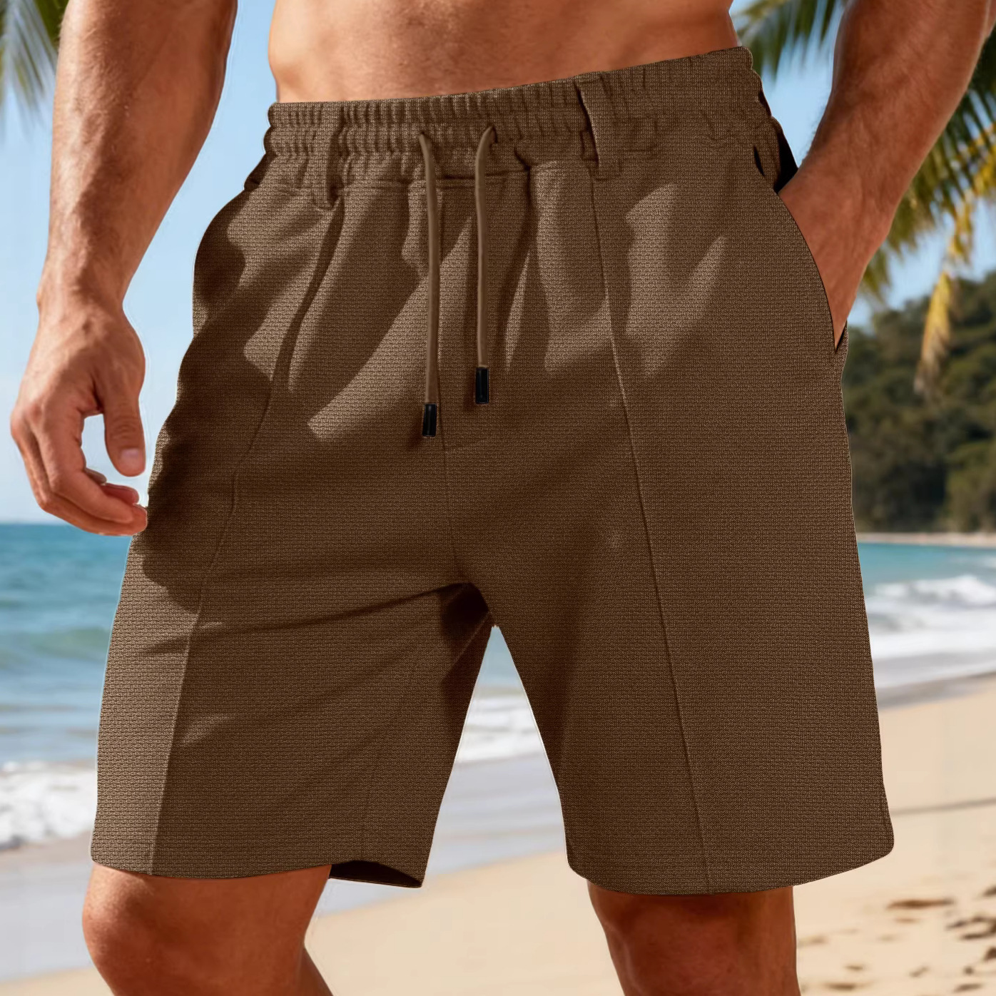 European And American Men's Essential Shorts Summer Sports Loose Casual Designer Shorts Fashion Drawstring Pineapple Essentials Shorts Grid Composite Shorts