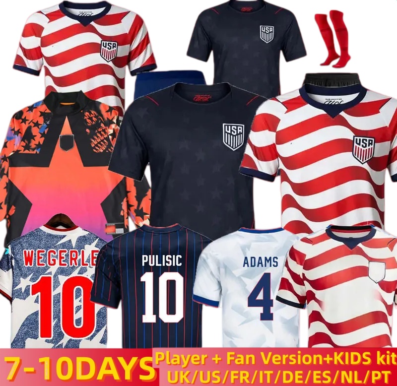 26 27 PULISIC MCKENNIE soccer Jersey ERTZ ALTIDORE PRESS WOOD MORGAN LLOYD 2026 2027 America Football Shirt United States Camisetas USAS USMNT PLAYER Men Kits