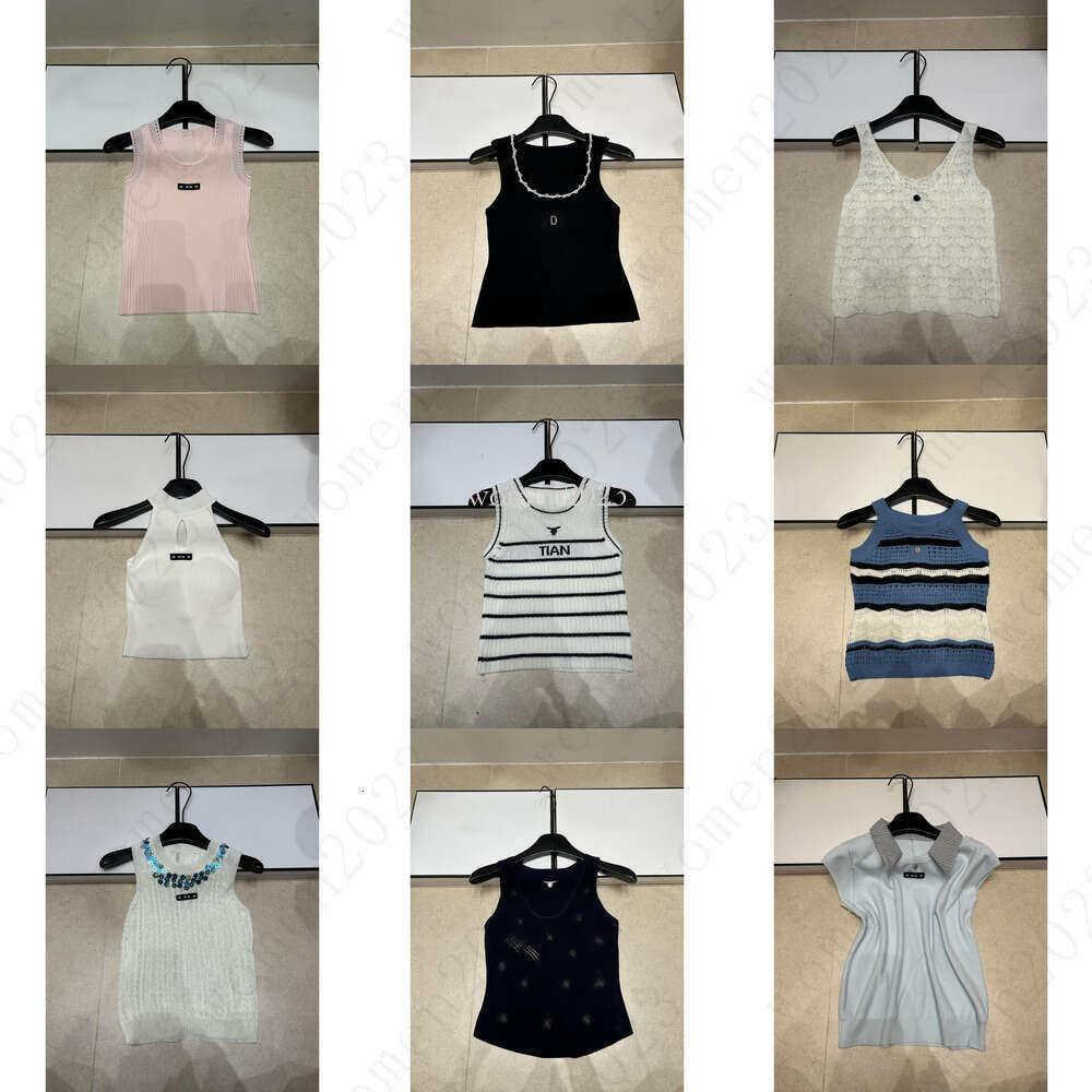 women vest designer vest womens camisole fashion logo vacation knitted undershirt sleeveless casual hollow breathable vests waistcoat Mar 16
