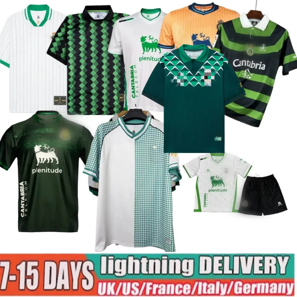 Racing de Santander 112th Anniversary Camiseta Futbol Vintage 2024 25 Football Shirt Men Home Away Third Tops 99 00 Soccer Jersey Trikot
