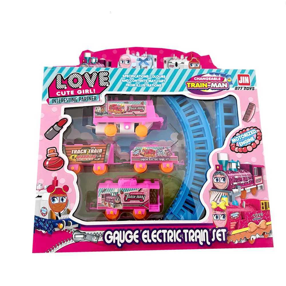 1 Pc Cartoon Electric Train Set Train Tracks Change Assemble Trajectory Motion Trajectory Moving Train Kid GIft Toy Y260316