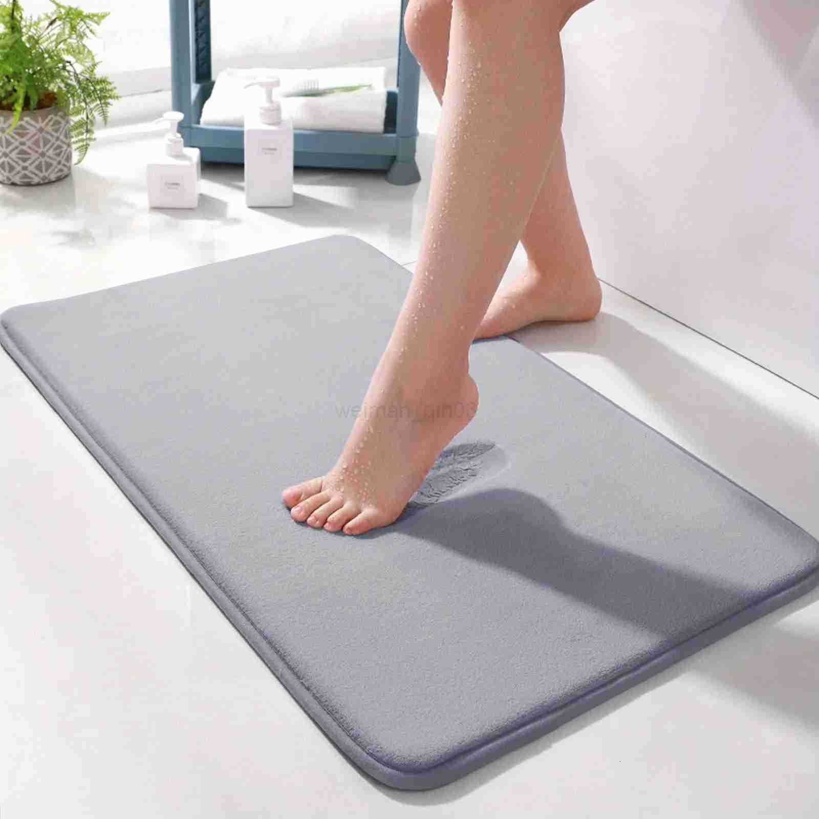 1Pc Super absorbent floor mat super absorbent bath mat super anti slip coral velvet bathroom floor mat door mat H260316