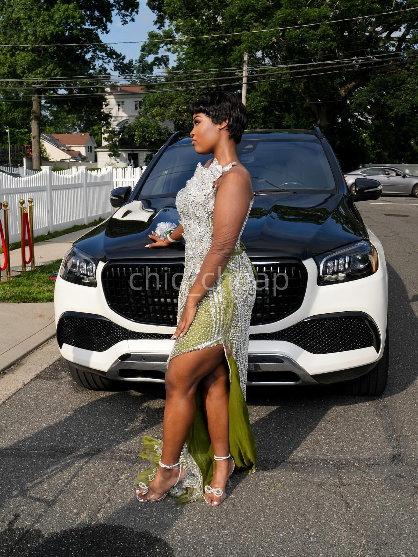 2K26 Olive Green Prom Dress 2026 Mermaid Prom Dress Sheer Neck Florals High Split Evening Dresses Birthday Party Formal Receiption Gowns Dresses ZJ063