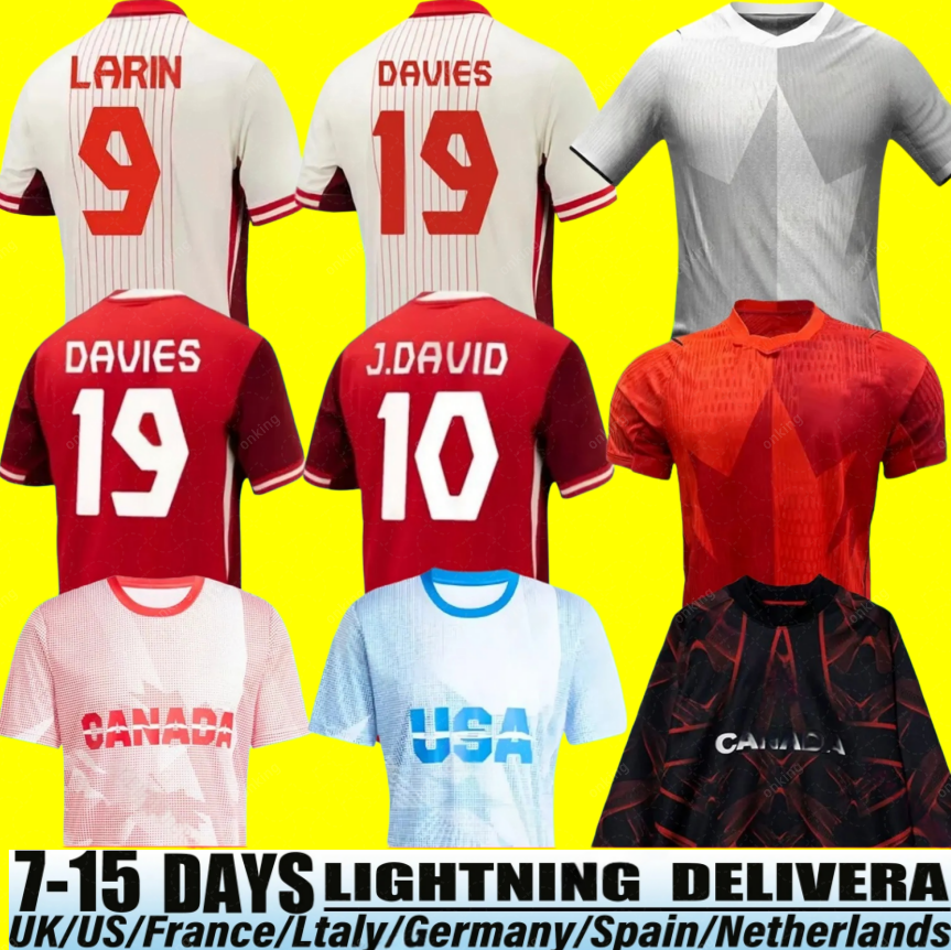 25 26 Canada Soccer Jerseys J.DAVID MEN KIDS KIT WOMEN Uniforms national team DAVIES LARIN UGBO CAVALLINI MILLAR EUSTAQUIO FRASER 2025 2026 football shirt T home away