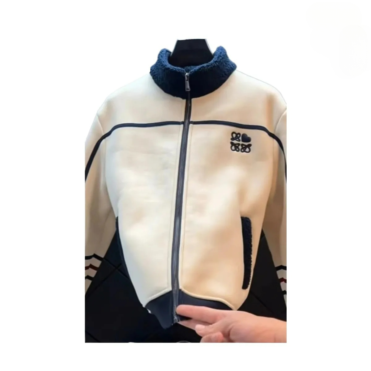 Men's Sweaters Autumn and Winter New Black White Men Stand Collar Jacket Striped Casual Coat Original Clothing Designer Tops Daily Outfit Men - view 6