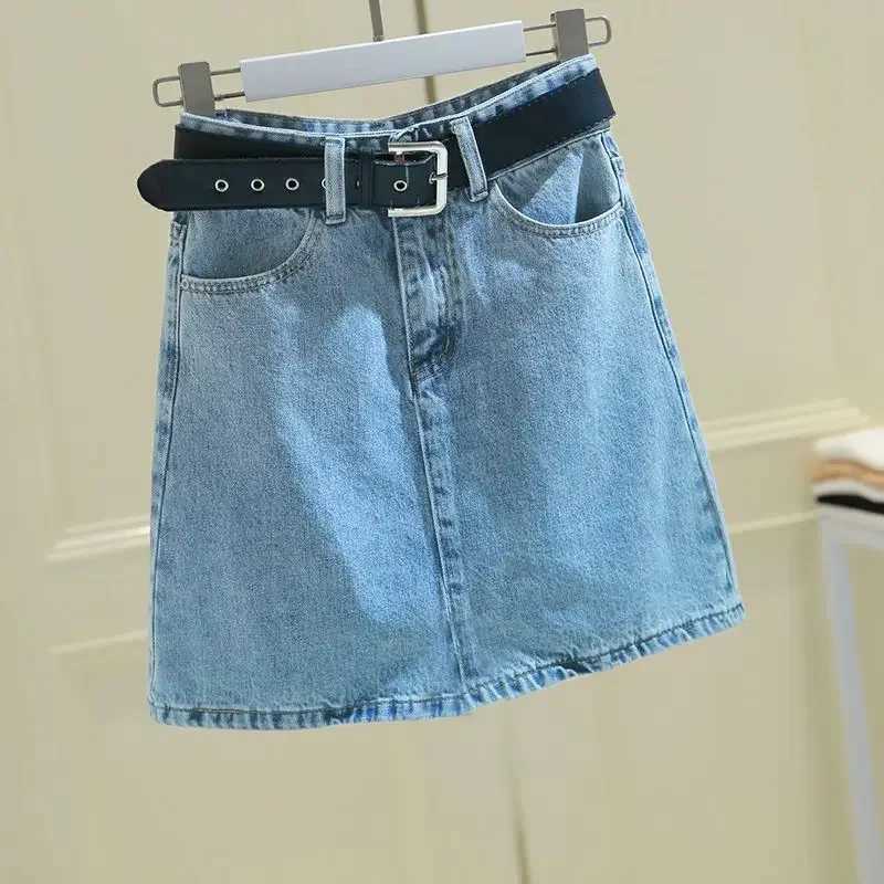 Zipper Womens Denim Skirt Wrap Tight Sexy with Pocket Midi Black Female Jeans Skirts High Waist Short Coquette Mini Vintage Y2k M260316