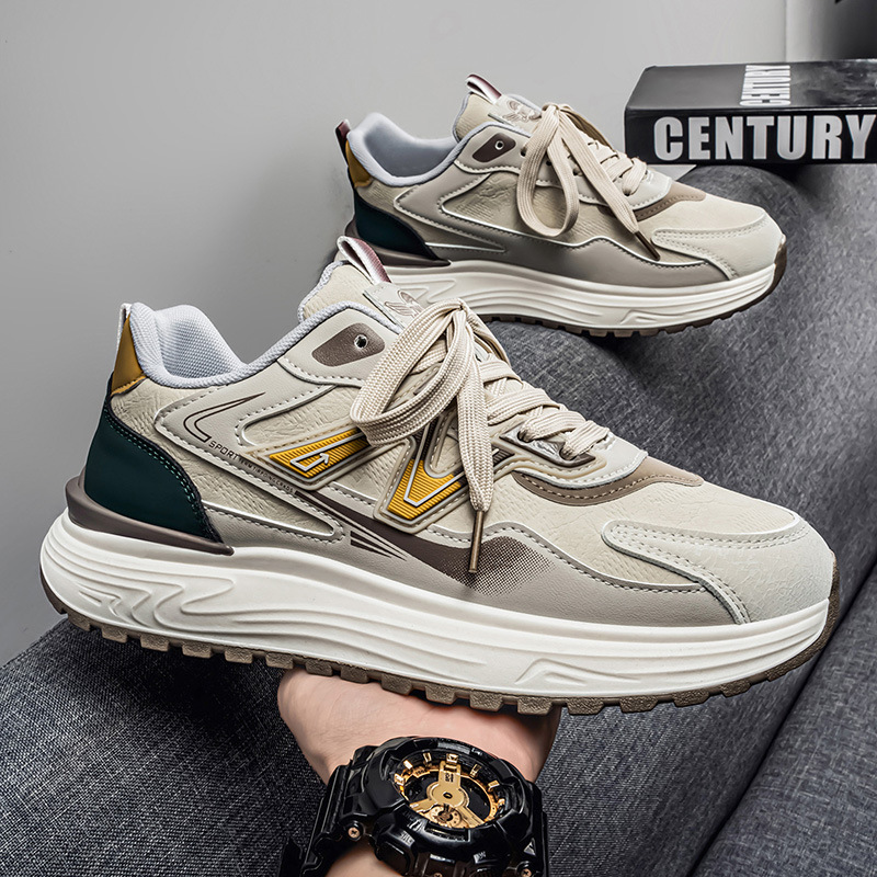 Free shipping 2026 Spring Hot Trendy Versatile Thick soled Casual Designer Sneakers Height Raising Sports Running Shoes for Teenagers