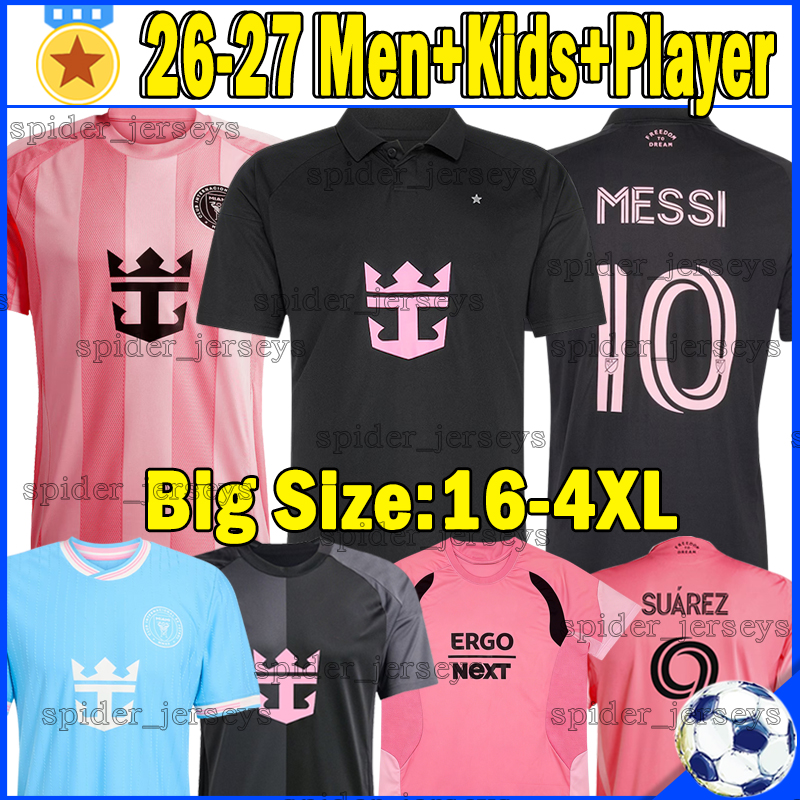 XXXL 4XL 26 27 INterS MIami Soccer Jersey MESSIS SUAREZ SILVETTI SEGOVIA DE PAUL BRIGHT Football Shirts 2026 2027 Long Sleeves Player Version Men Uniforms kids kits