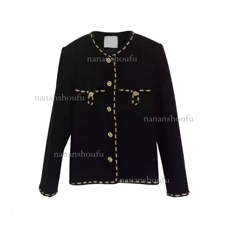2026 Fashion Black Woolen Designer Jacket Luxury Gold Silk Retro Suit Jacket Retro Casual Small Fragrant Style Cardigan Spring And Autumn Essential
