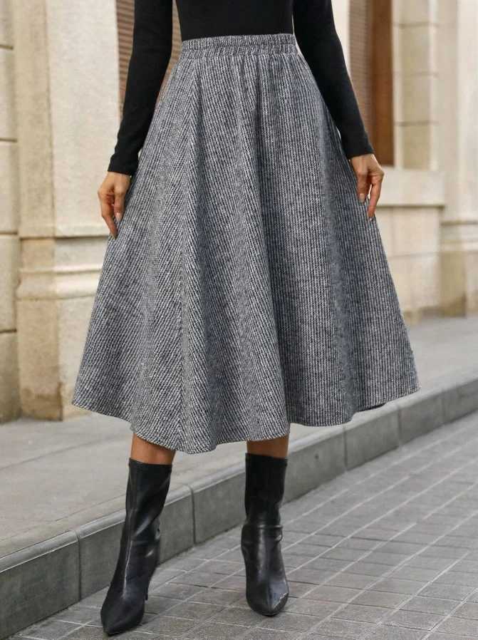 Ladies Elegant Elastic Waist Skirt M260316