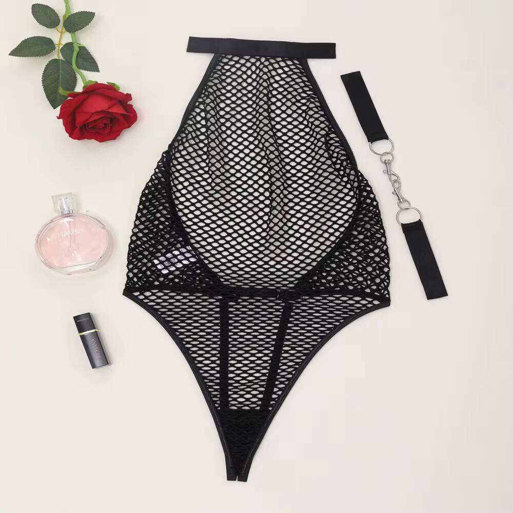 Sexy Girl Erotic Bodysuit Fishnet Transparent Mesh Body Sensual See Through Sissy Bodystocking Crotch Open Sex Jumpsuit