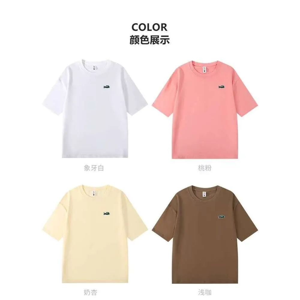 Noble Crocodile Official Flagship Store designer polo Genuine 300G Heavy Cotton T-Shirt Trendy Round Neck Short Sleeve Versatile Top